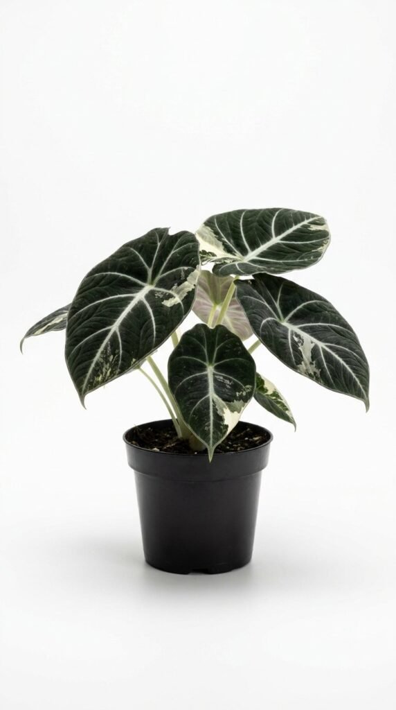 Alocasia Black Velvet Variegated (reginula) - 4"