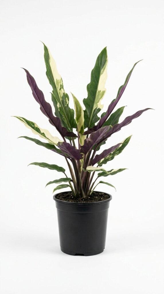 Alocasia lauterbachiana variegated ablo - 6”