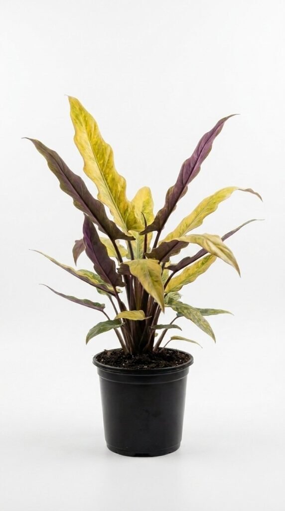 Alocasia lauterbachiana variegated aurea - 6”