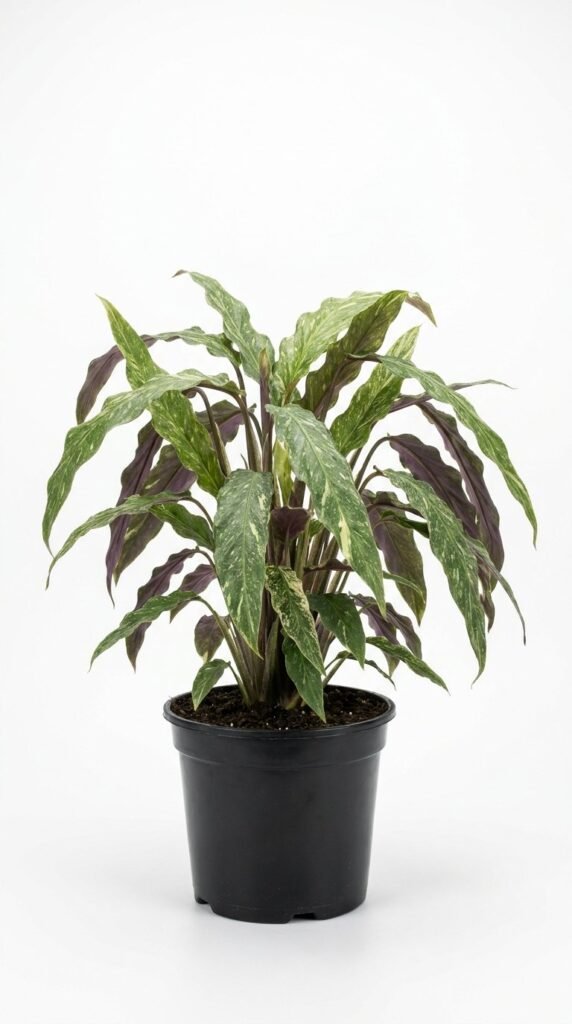Alocasia lauterbachiana variegated macha - 6”