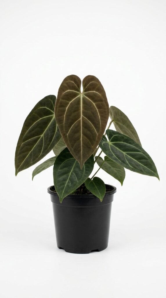 Anthurium papillilaminum RA5 x Hot Chocolate - 6"
