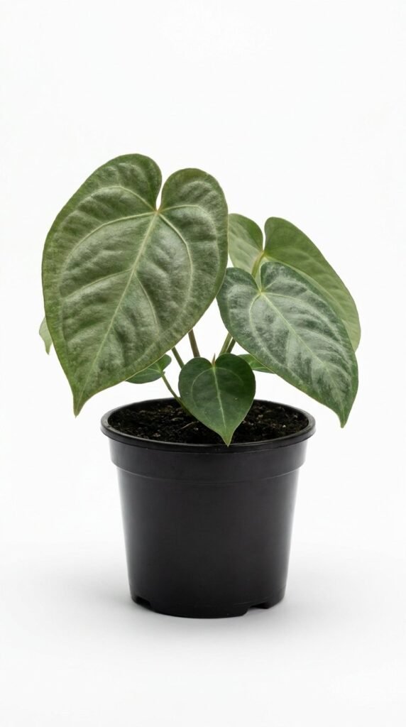 Anthurium Silver Blush 4"