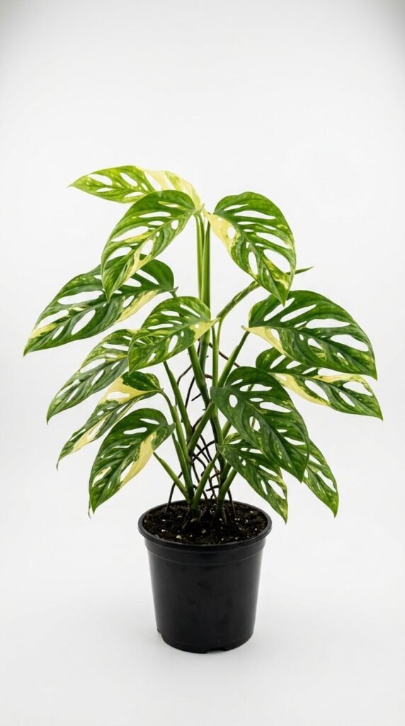 Monstera lechleriana variegated - 6”
